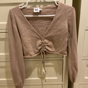 Princess Polly, Cropped Sweater, Tan, size XS/S